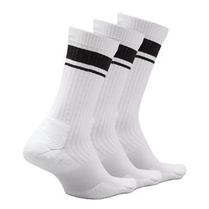 Chaussettes de sport pour jeunes personnalisées, blanches, unies, rembourrées, écologiques, pour la randonnée, le football, le yoga, logo en bas, vente en gros - Product Image 1