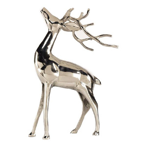 Statue de renne en aluminium d'art moderne pour la décoration de fêtes et d'événements de Noël - Product Image 6