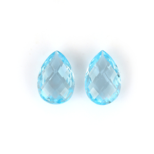 GOPIKA Topaze Bleu Ciel Naturel Pierre Gemme Facette Coupe Poire 7X10MM Pierre Libre Modèle d'Évaluation Tiers GOP51 - Product Image 1