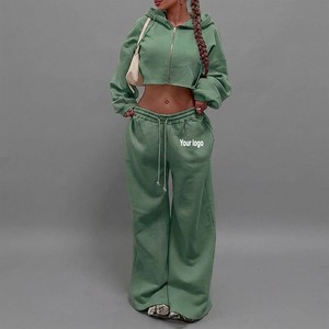 Conjunto Deportivo de Moda Urbana para Mujer, Sudadera con Estampado Personalizado, Pantalones Deportivos, Marca Privada, Fabricante y Proveedor de Ropa Urbana al por Mayor - Product Image 1