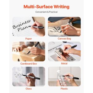 Lot de 36 stylos marqueurs noirs à pointe fine, encre permanente à séchage rapide et résistante à la décoloration, pour plastique et papier, ensemble pour un usage quotidien - Product Image 5