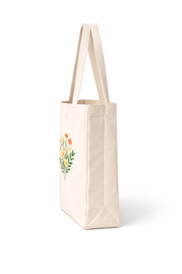 Eco Friendly Cotton <b>Canvas</b> Tote Bag 15x16x4 Inch Reusable Shopping Bag With Gusset Sustainable Office And Daily Use - Product Image 2