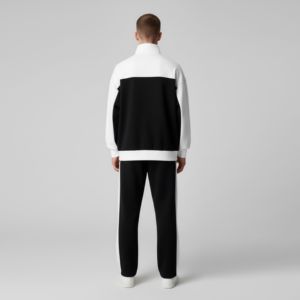 Custom Washed 100% Cotton Winter Men's Streetwear Tracksuit-Breathable Oversized Two-Piece Activewear Flared Sweatsuit - Product Image 6