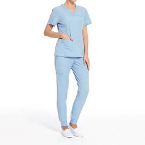 New Arrival Medical Unisex Scrub <b>Set</b> for Nurses and <b>Doctors</b> Quick Dry Breathable Canvas Jogger Scrub Uniform - Product Image 3