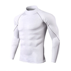 T-shirt de compression personnalisé pour homme, manches longues, sport, gym, fitness, entraînement, rashguard, respirant, séchage rapide, vêtements de sport OEM - Product Image 3