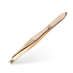 Pince à épiler professionnelle de haute qualité réutilisable en acier inoxydable, pointes droites et pointues pour le soin de la barbe et des sourcils des hommes - Product Image 1