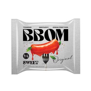 บีบีโอม ต๊อกบกกี รสหวานเผ็ด ครีมชีสกุหลาบ ขนมขบเคี้ยวสไตล์เกาหลี - Product Image 1
