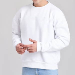 Pull-over col rond en coton 100 % pour homme, tricot uni, personnalisable OEM, vente en gros - Product Image 6