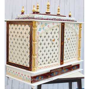 White <b>Model</b> 1 Wooden Home Decor Elegant Temple for Home - Product Image 5