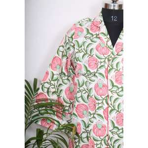 Robe midi moulante en coton tricoté à imprimé floral vintage, écologique, lavable, respirante, style bohème hip-hop pour femmes - Product Image 2