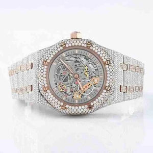 Superbe Montre Mécanique de Luxe pour Homme en Moissanite, Cadran Analogique en Verre de Haute Qualité, 41mm, Acier Inoxydable, Style Antique Tendance - Product Image 5