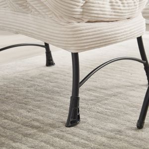Fauteuil de salon moderne rembourré avec accoudoirs, chaise longue et ottoman, chaise longue d'appoint moderne pour la lecture - Product Image 5