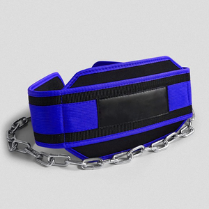 Premium Custom Dip <b>Belt</b> with Chain Heavy Duty <b>Weight</b> Lifting <b>Belt</b> Adjustable Gym Fitness Training Support - Product Image 2