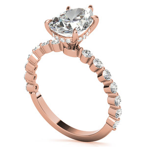 แหวนเพชรทรงหยดน้ำเม็ดเดี่ยว ทองคำแท้ 10K/14K/18K ประดับเพชรเลี้ยงในห้องปฏิบัติการ รับรองโดย IGI สำหรับงานหมั้น งานแต่งงาน และวันครบรอบ สำหรับผู้หญิง - Product Image 4