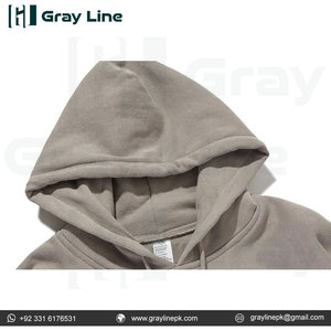 Sudadera con capucha y cremallera completa para hombre, lisa, de forro polar. - Product Image 2