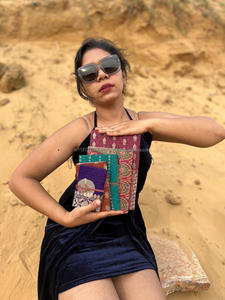 Nuevo Real hecho a mano Banarasi Sari tela seguro hilo cierre diario Vintage vibrante colorido cubierta sin forro reciclado hoja diario - Product Image 3