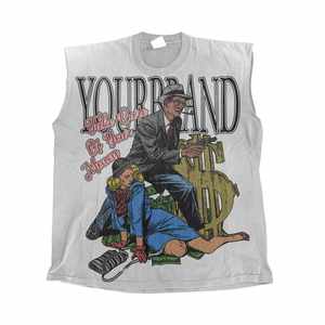 Camiseta sin Mangas Extra Grande con Logotipo Personalizado de Hip-Hop para Hombre, Impresión DTG, 100% Algodón, Camiseta sin Mangas de Alta Calidad para Hombre y Mujer para el Verano - Product Image 4