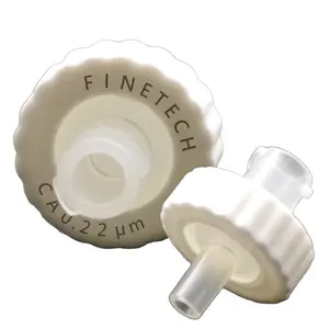 FINETECH Filter jarum suntik tidak steril 33 mm PTFE Filter penyemprot hidrofilik OEM dapat diterima sesuai membran