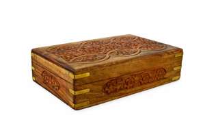 Affordable Wooden <b>Memory</b> <b>Box</b> for Jewelry, Special Gifts, Wedding Keepsakes and Personal Treasures with Elegant Decorative Carved - Product Image 6