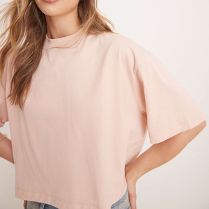 Camiseta Corta Oversize con Hombros Caídos y Estampado Personalizado para Mujer 2026 - Product Image 6