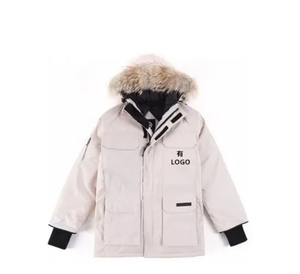 Custom Logo Winter Parka Jacket, Unisex Hooded Padded <b>Coat</b> with Faux <b>Fur</b> Trim, Warm Outdoor Jacket <b>for</b> <b>Men</b> Women OEM Wholesale - Product Image 5