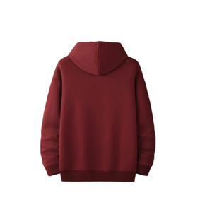 Sweat-shirt à capuche basique pour homme en molleton de coton, avec cordon de serrage réglable, doux, chaud, à manches longues, pour un usage décontracté - Product Image 2