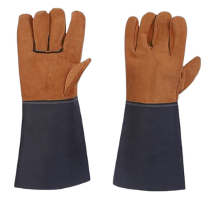 Heavy Duty Cowhide Split Leather Welding <b>Gloves</b> Thick Fleece Firefighting Hand Protection with Industrial Safety Features - Product Image 5