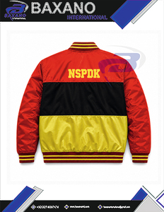 Chaqueta de carreras bordada para mujer de la hermandad NSPDK, ropa griega vintage, chaqueta de carreras roja y amarilla para mujer - Product Image 6