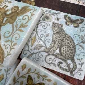 Posavasos de Mármol Wild Wonders, Posavasos de Piedra Natural, Decoración Rústica para el Hogar y la Cocina - Product Image 2