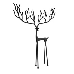Escultura Moderna de Reno en Metal, Decoración Navideña para Espacios Contemporáneos - Product Image 6