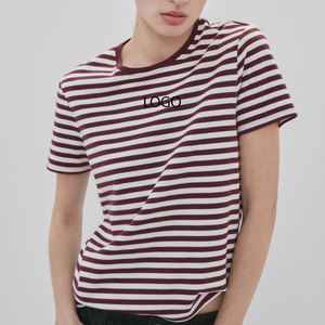 T-shirt décontracté pour femme à rayures, design chic et de haute qualité à prix abordable pour les acheteurs en gros 2026 - Product Image 1