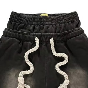 Pantalones Cortos Casuales de Doble Cinturón para Hombre, Estilo Urbano, de Algodón, Ajustables, Transpirables y Cómodos, de Alta Venta - Product Image 5