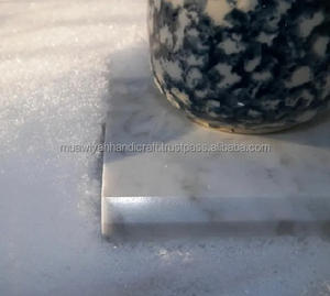 ที่รองแก้วหินอ่อนสีขาวธรรมชาติ100% ดีที่สุดสำหรับตกแต่งโต๊ะและอุปกรณ์เสริมอาเกตโดยหัตถกรรมมูวียาห์ - Product Image 6