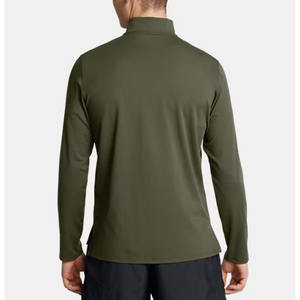 T-shirt de sport à manches longues 100 % polyester pour homme, décontracté, séchage rapide, anti-humidité, coupe ample, design uni pour la course à pied - Product Image 6