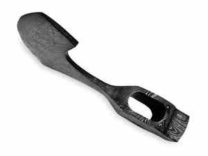 Hacha de doble hoja de acero de Damasco de grado industrial hecha a mano, estilo vikingo, para caza y camping, con 3 pulgadas de filo y mango de madera. - Product Image 5