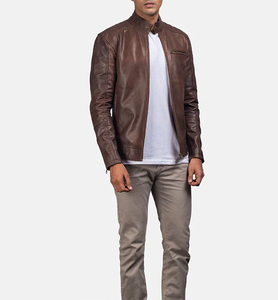 Chaqueta de Cuero para Hombre, Invierno, OEM, Logotipo Personalizado, Cierre Completo, Impermeable, Transpirable, Estilo Casual Urbano - Product Image 3