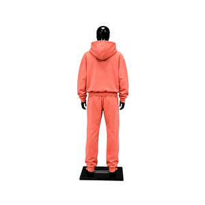 Conjunto Deportivo Premium Color Rosa Coral, Sudadera con Capucha Extra Grande Unisex, Pantalones Jogger Lisos, Ropa Deportiva Casual para Calle - Product Image 2