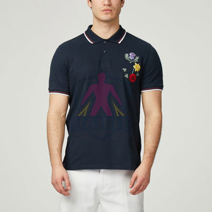 เสื้อยืดผู้ชายทันสมัย ผ้าถักปักลาย น้ำหนักเบา แห้งเร็ว ระบายอากาศได้ดี ผลิตจากโพลีเอสเตอร์/คอตตอน เหมาะสำหรับกิจกรรมกลางแจ้ง แฟชั่นลำลอง - Product Image 4