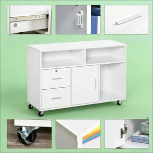 Mobiletto per Ufficio con Supporto Stampante e Organizzatore da Scrivania con Cassetti - Product Image 2