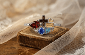 Anillos de Alta Gama Chapados en Oro de 18k con Esmeralda Redonda de Corte Brillante, Piedras de Cristal Vintage, Acero Inoxidable, Joyería Resistente al Deslustre - Product Image 3