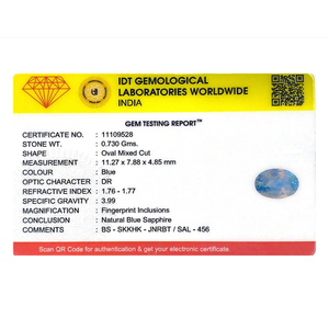 Natural Blue Sapphire Loose Gemstone 3.65 Carat Certified Wholesale - Product Image 4