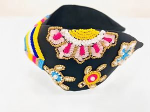 ที่คาดผมแฟชั่นสำหรับผู้หญิงลายเต่าทำด้วยมือผ้าคาดผมสีสันสดใสสำหรับชีวิตประจำวันปรับได้เป็นมิตรกับสิ่งแวดล้อม - Product Image 3