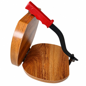 Presse à papad en bois robuste, presse manuelle pour puri, presse à roti, presse à tortilla, outil de préparation alimentaire pour la cuisine - Product Image 2