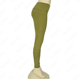 Pantalones de Yoga de cintura alta de LICRA de poliéster transpirable para mujer, mallas largas sexis de talla XXL con patrón sólido, mallas de Yoga con cintura elástica - Product Image 4