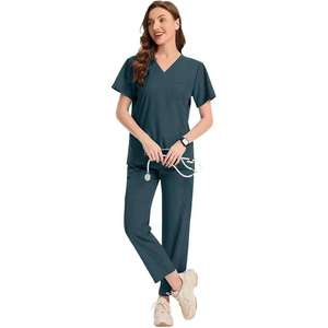 Custom <b>Scrubs</b> Uniforms Sets Anti Wrinkle Beauty Medical Uniform V Neck Tops <b>Scrub</b> Suit <b>Nursing</b> <b>Scrubs</b> For Women - Product Image 1