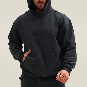 Sweat à capuche streetwear pour homme, impression de logo personnalisé, broderie, polaire polyester, pull respirant, OEM ODM, vente en gros, vêtements d'automne - Product Image 2