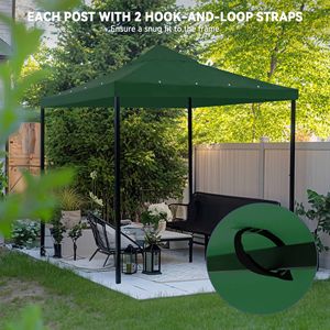Gazebo e Pergola 1T Green Tent Top 10x10ft - Product Image 5