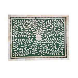 Plateaux de service décoratifs HUMAYUN WORLD CRAFTS en os incrusté avec motifs personnalisables pour les occasions d'anniversaire - Product Image 3