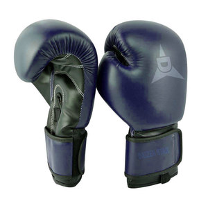 Guantes de Boxeo Daizen Star Training de Cuero PU Azul con Cierre de Correa Ajustable en la Muñeca, Unisex, con Estampado Metálico para Adultos - Product Image 1