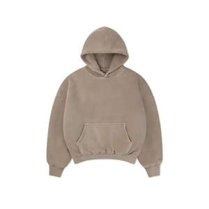 Sudadera con Capucha Personalizada con Logotipo, Tejido de Forro Polar Grueso de 400 g/m², Estilo Vintage Lavado al Ácido, para Hombre, Invierno, ODM, Streetwear - Product Image 2